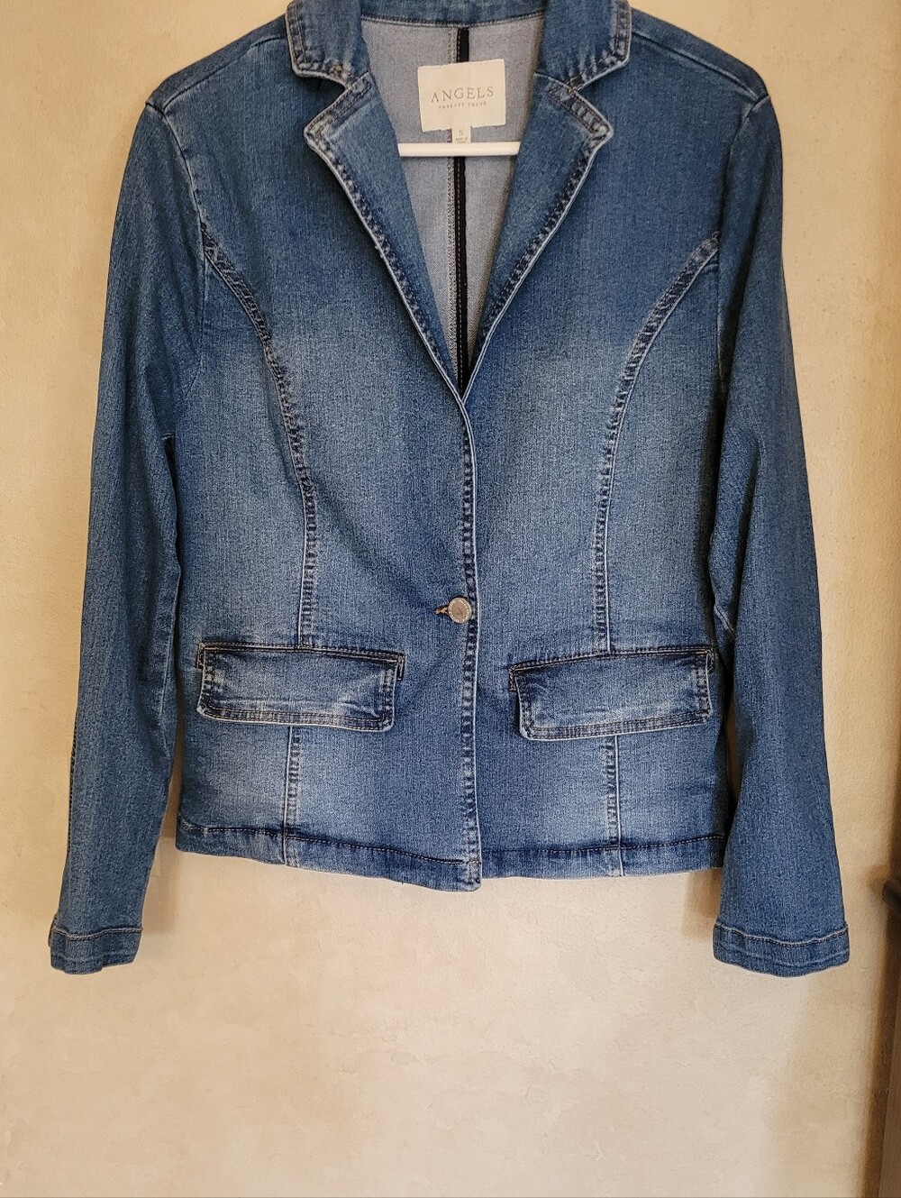 Angels Denim Single Breasted Blazer Size  Small